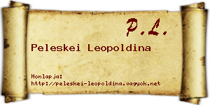 Peleskei Leopoldina névjegykártya